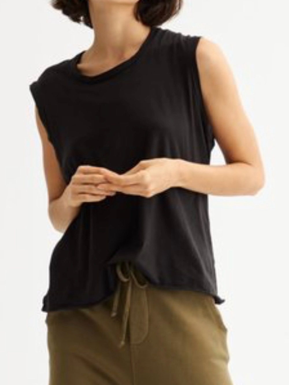 NWT Nili Lotan Muscle Tee in Washed Black — Size Medium